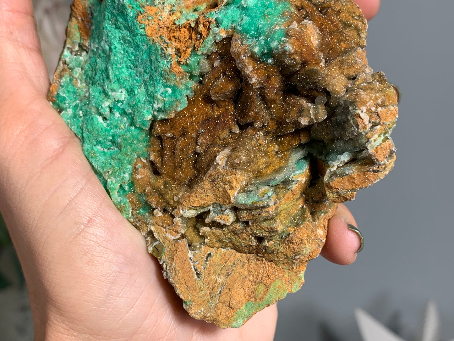 Druzy Chrysoprase (5.4", 136mm)