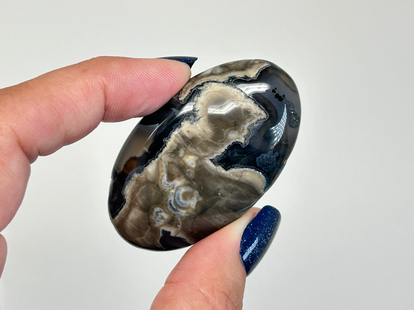 Volcano Agate Palm Stone (2", 51mm)