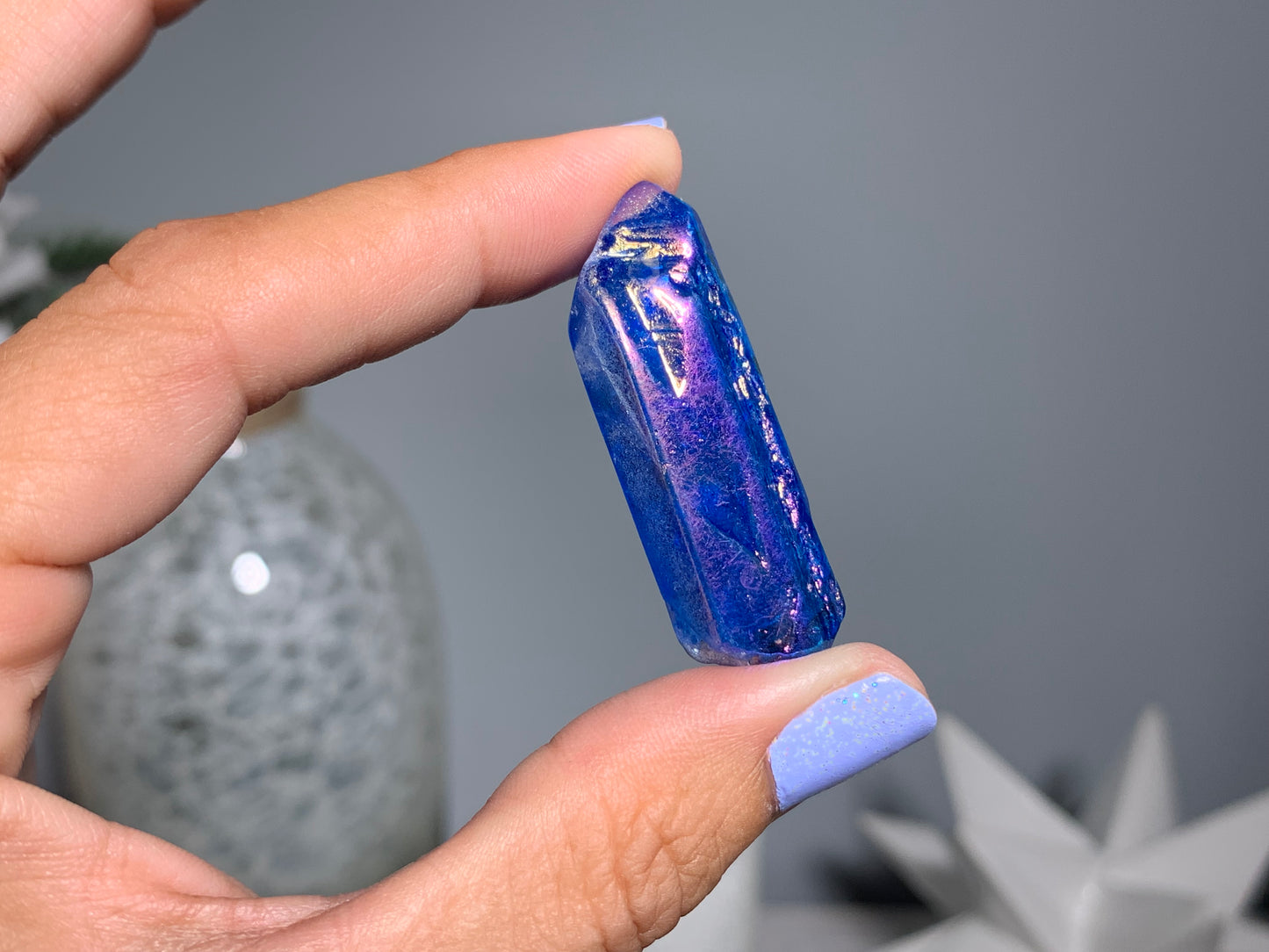 Blue Aura Quartz Point