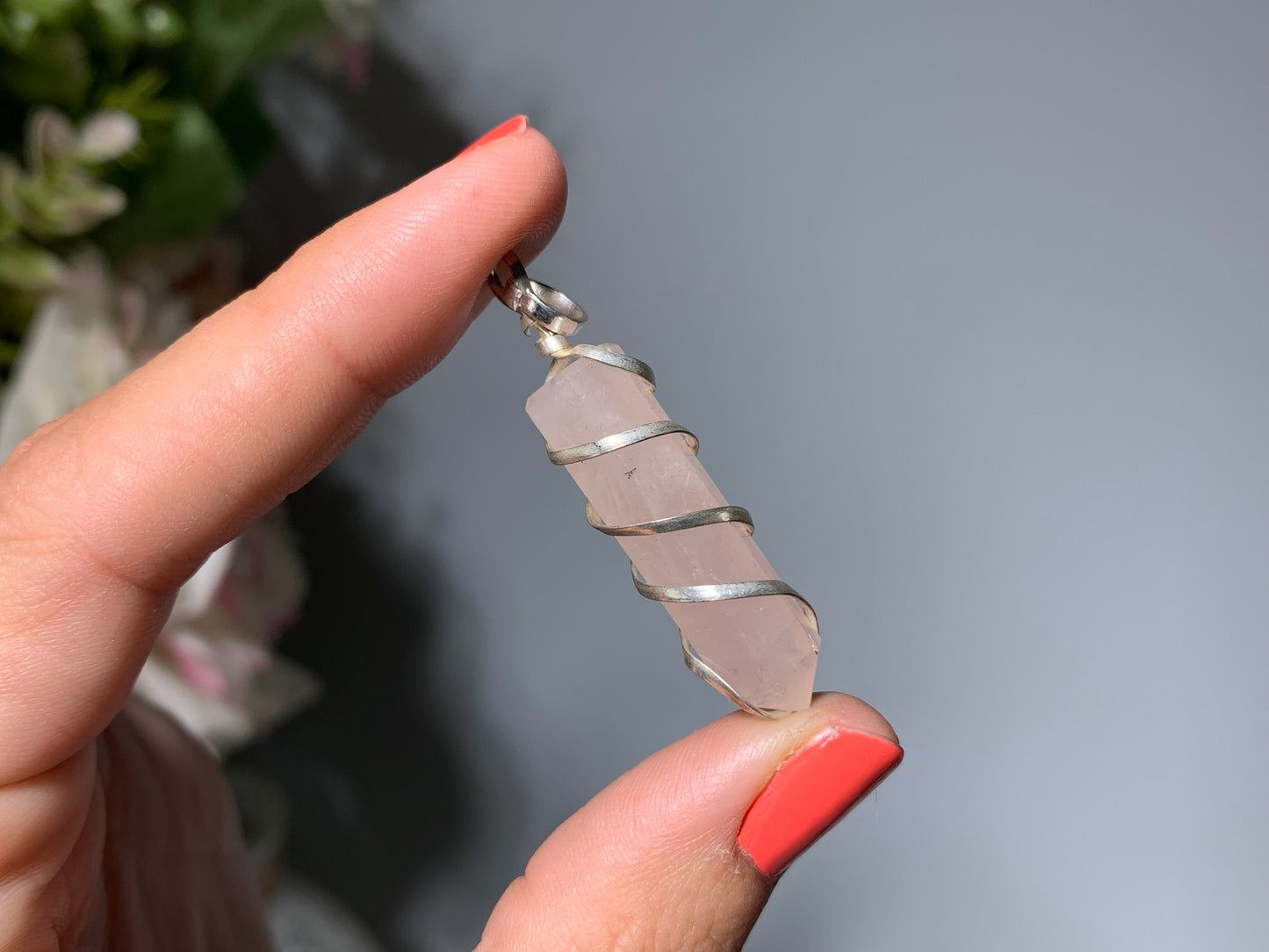 Bulk Rose Quartz Pendant (10pc)