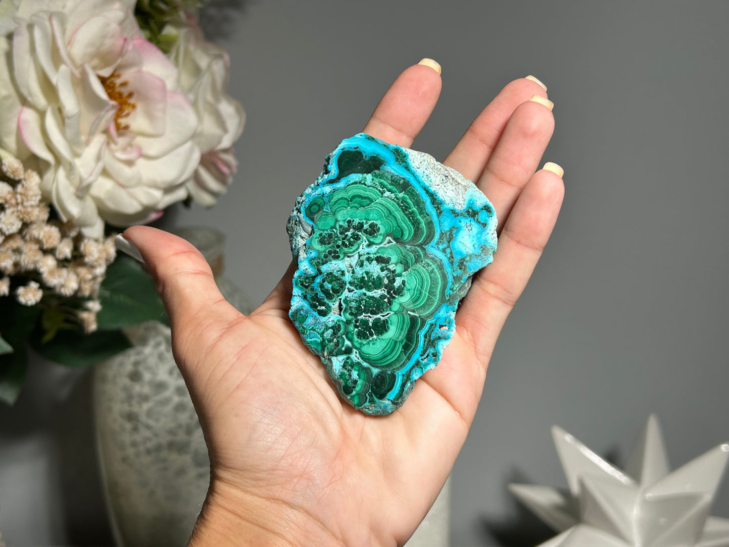 Malachite Chrysocolla Slab (3.4", 87mm)