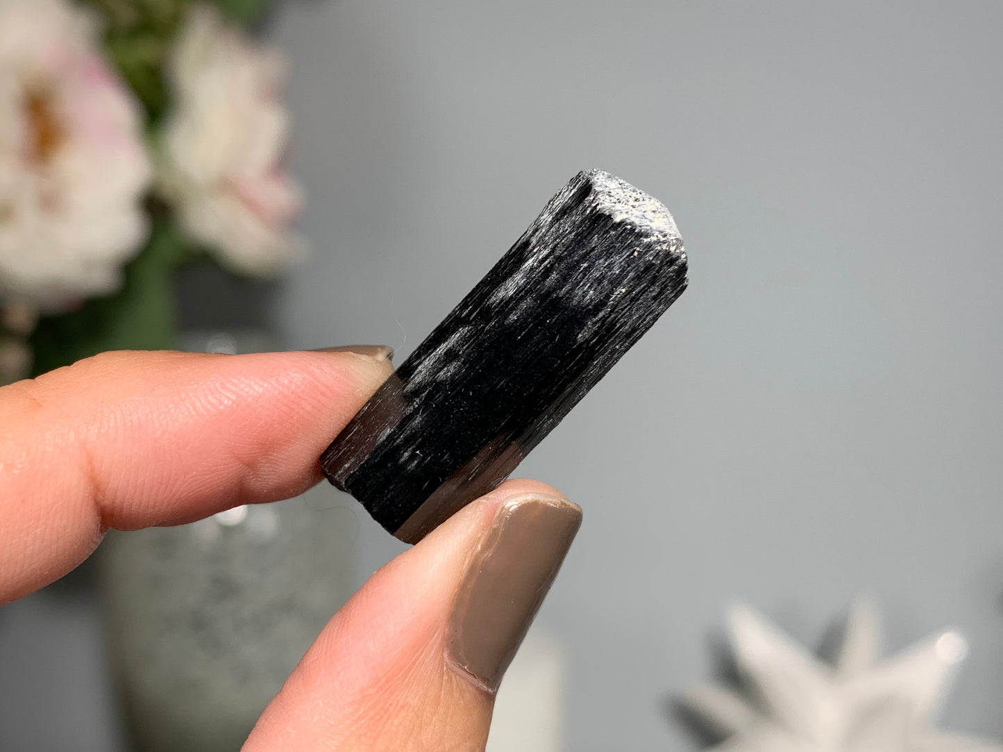 Natural Black Tourmaline (1.2", 31mm)