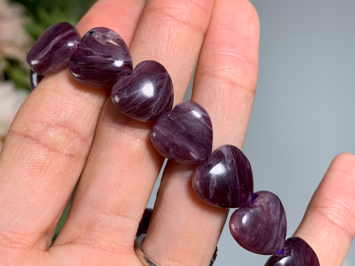 Gemmy Lepidolite Heart Bracelet