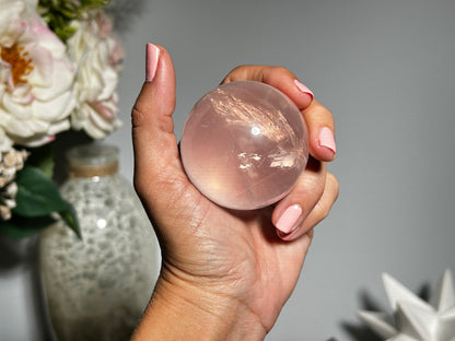 Star Rose Quartz Sphere (2.1",54mm)