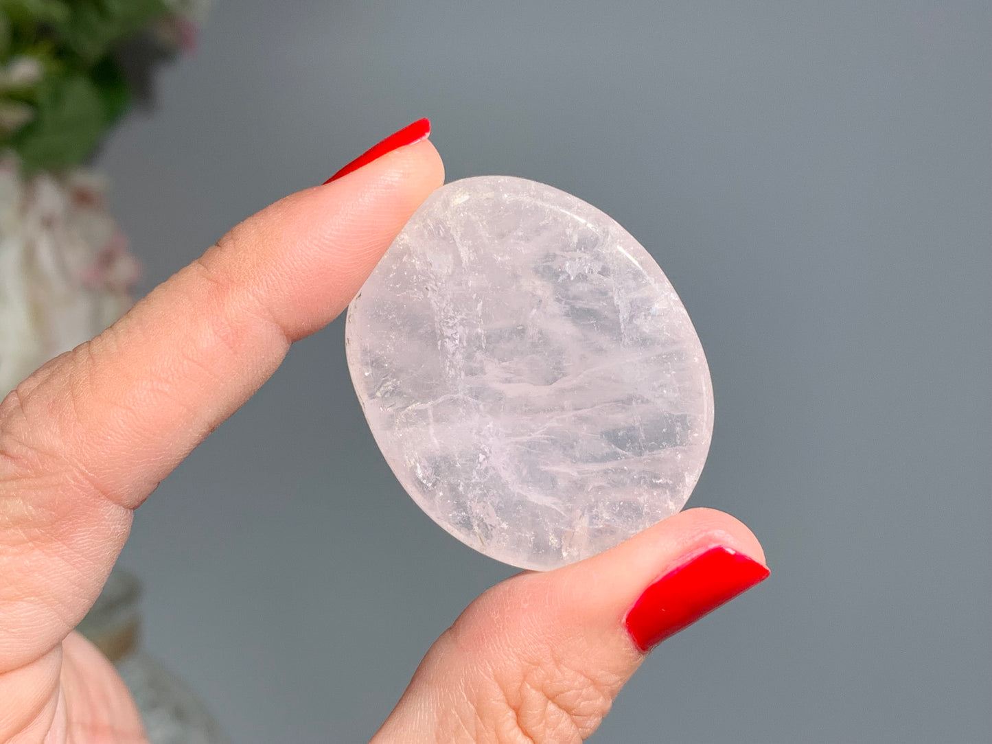 Rose Quartz Thumb Stone