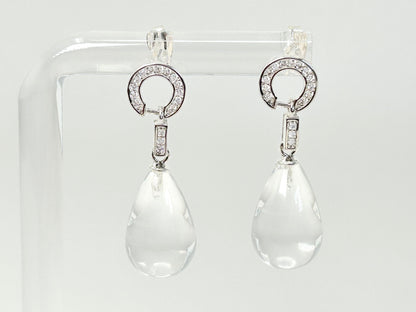 Clear Quartz Drop Earrings