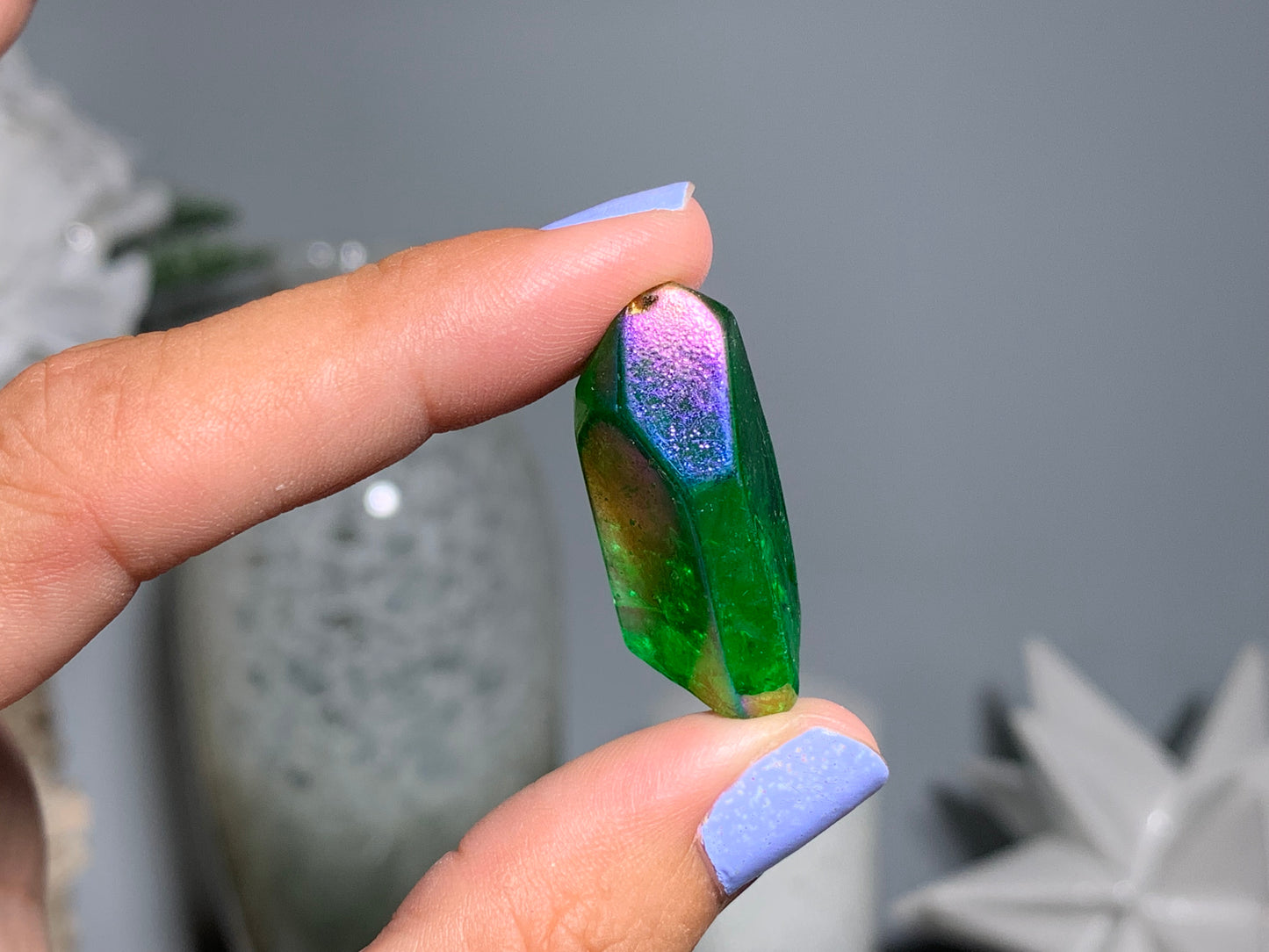 Green Aura Quartz Point