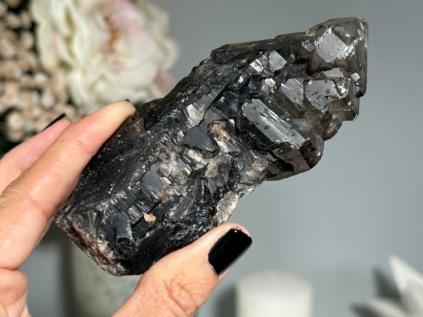 Smoky Elestial Quartz (4.3", 109mm)