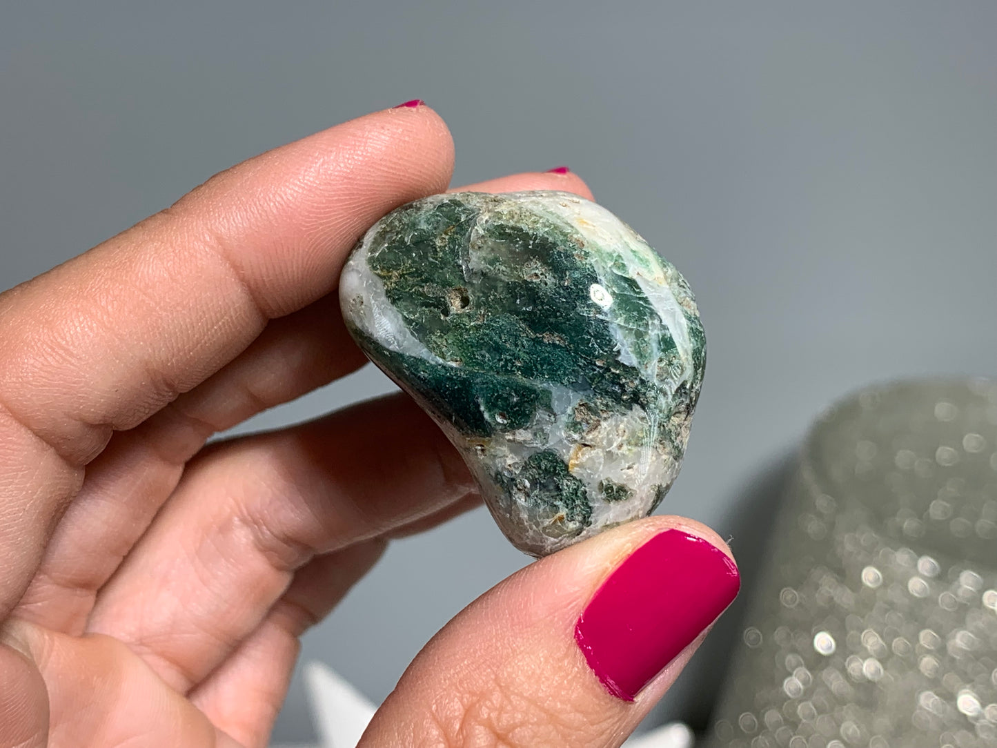 Tumbled Moss Agate Extra Large