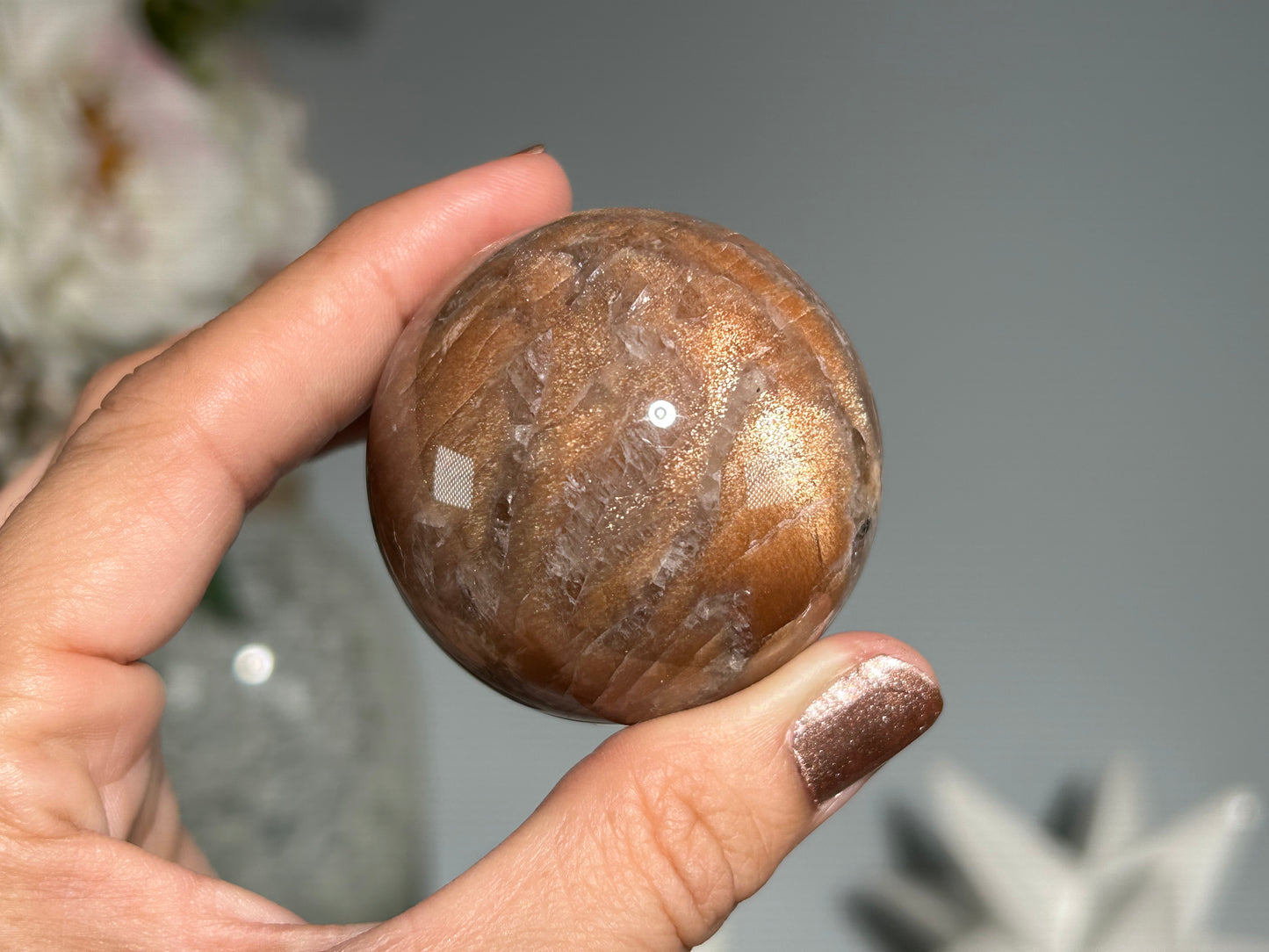 Confetti Sunstone Sphere ( 1.8", 47mm)