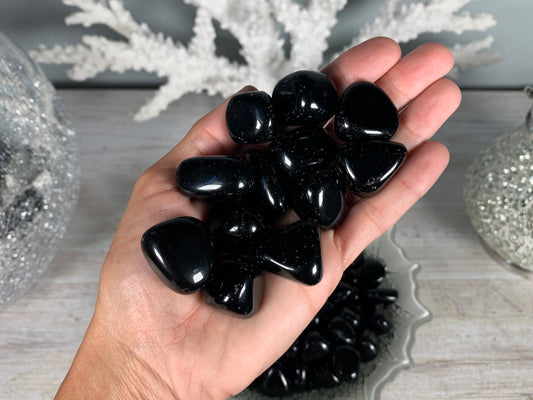 Tumbled Black Obsidian Medium