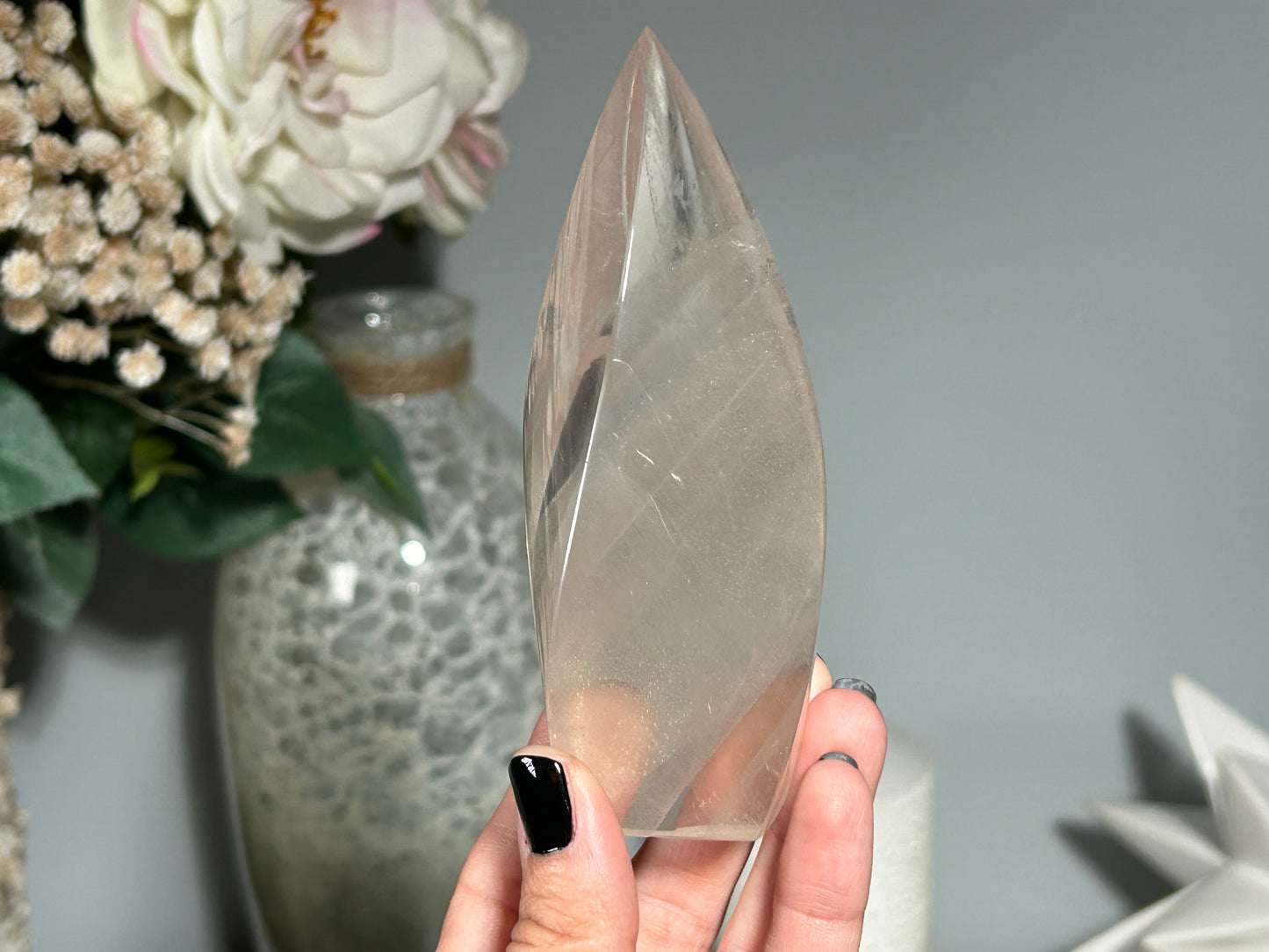 Smoky Quartz Flame (4.5", 115mm)