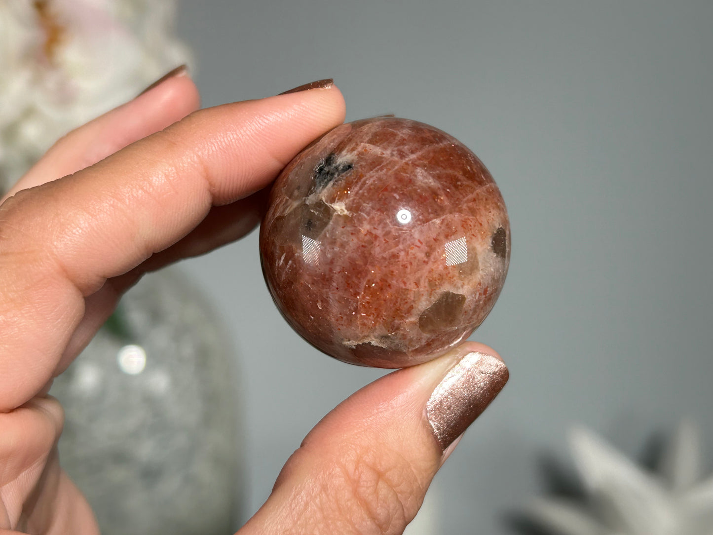 Confetti Sunstone Sphere (1.4", 35mm)