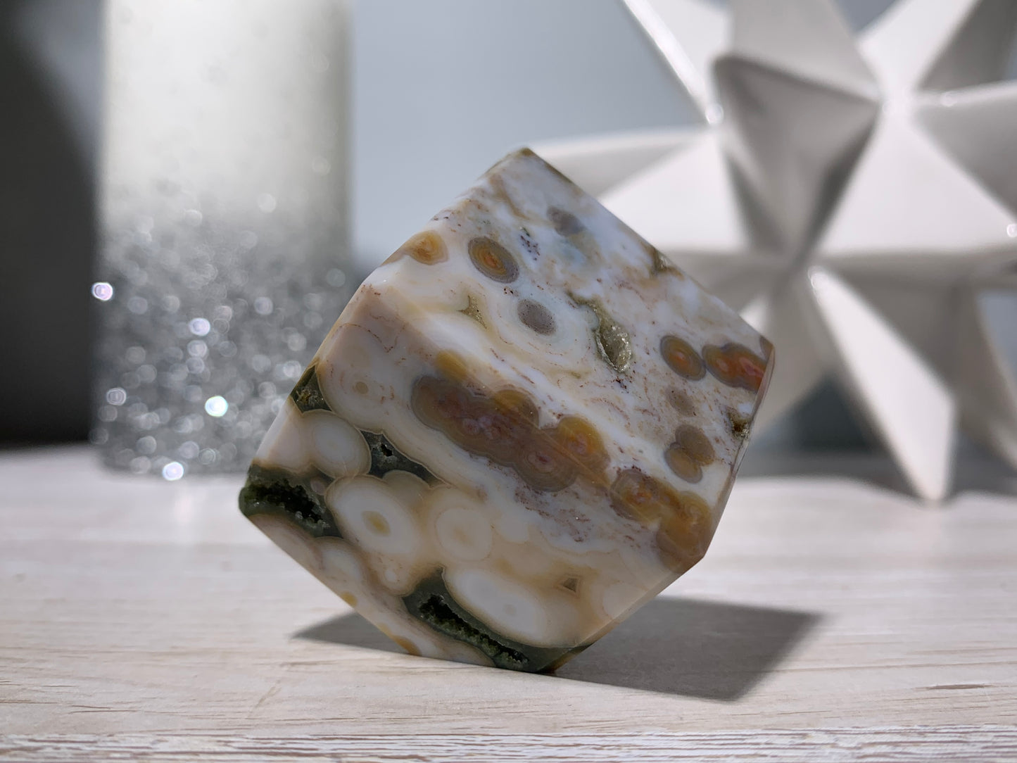 8th Vein Ocean Jasper Cube (1.5", 38mm)