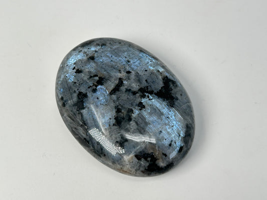 Gray Larvikite Palm Stone (2.2", 56mm)