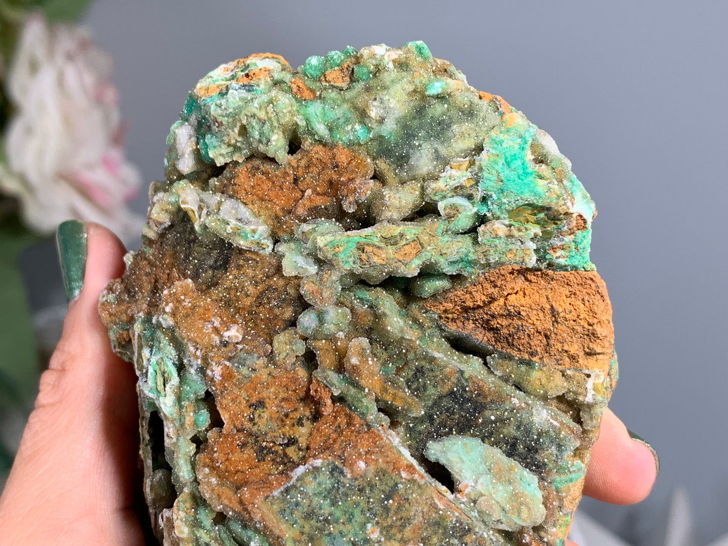 Druzy Chrysoprase (5.4", 136mm)