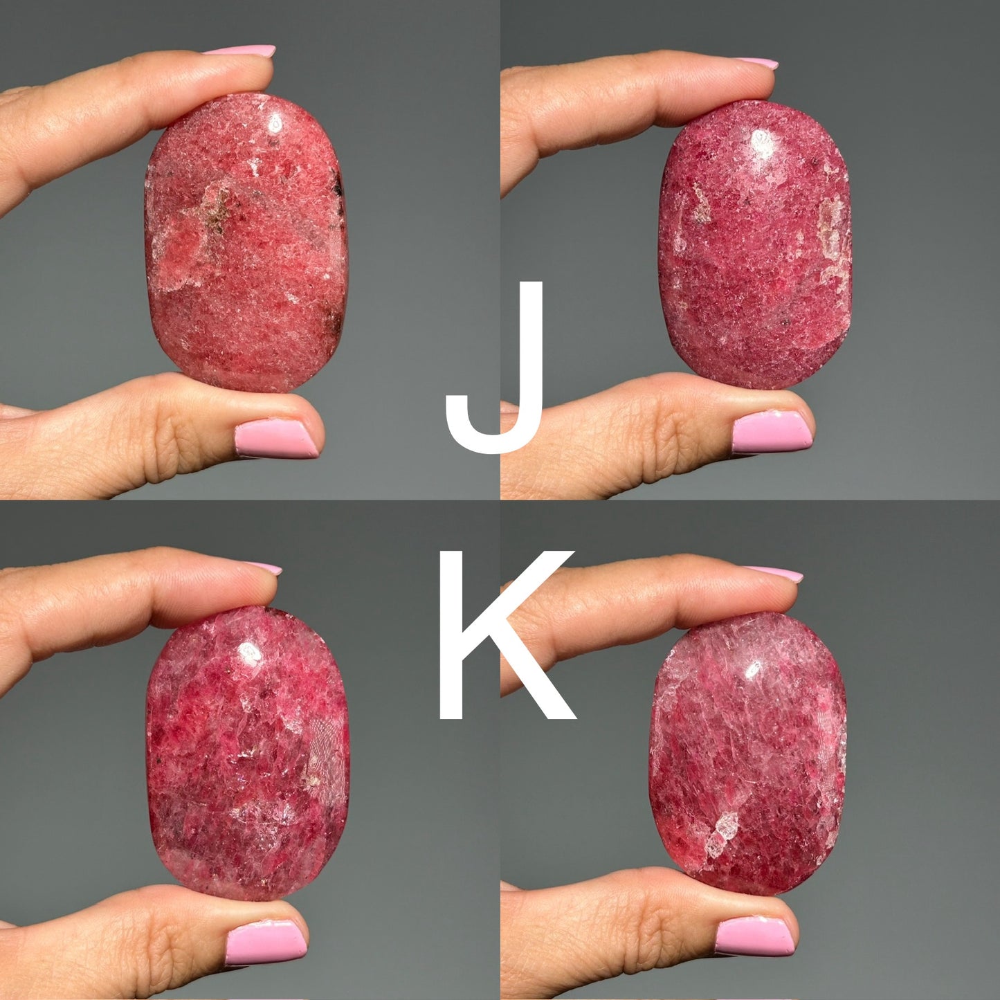 Sakura Rain Rhodonite Palm Stone