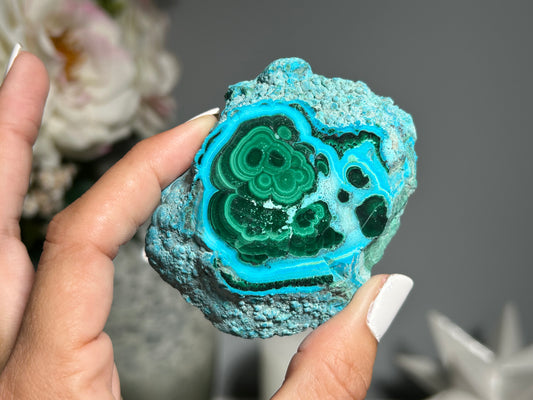 Malachite Chrysocolla Slab (2.7", 68mm)