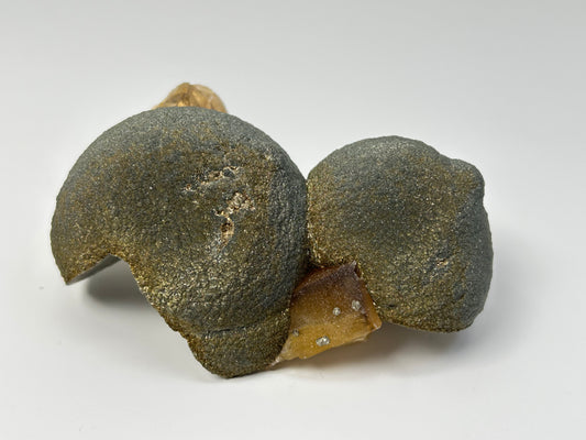 Botryoidal Pyrite Cluster with Calcite (3.9", 98mm)