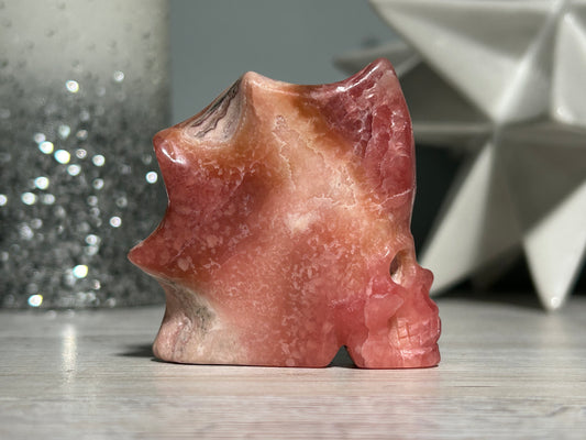 Rhodochrosite Skull (2.2", 56mm)