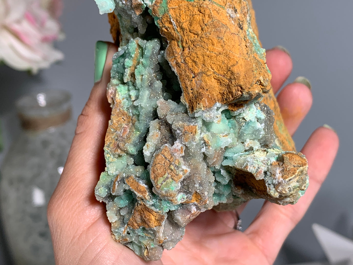 Druzy Chrysoprase (4.5", 115mm)