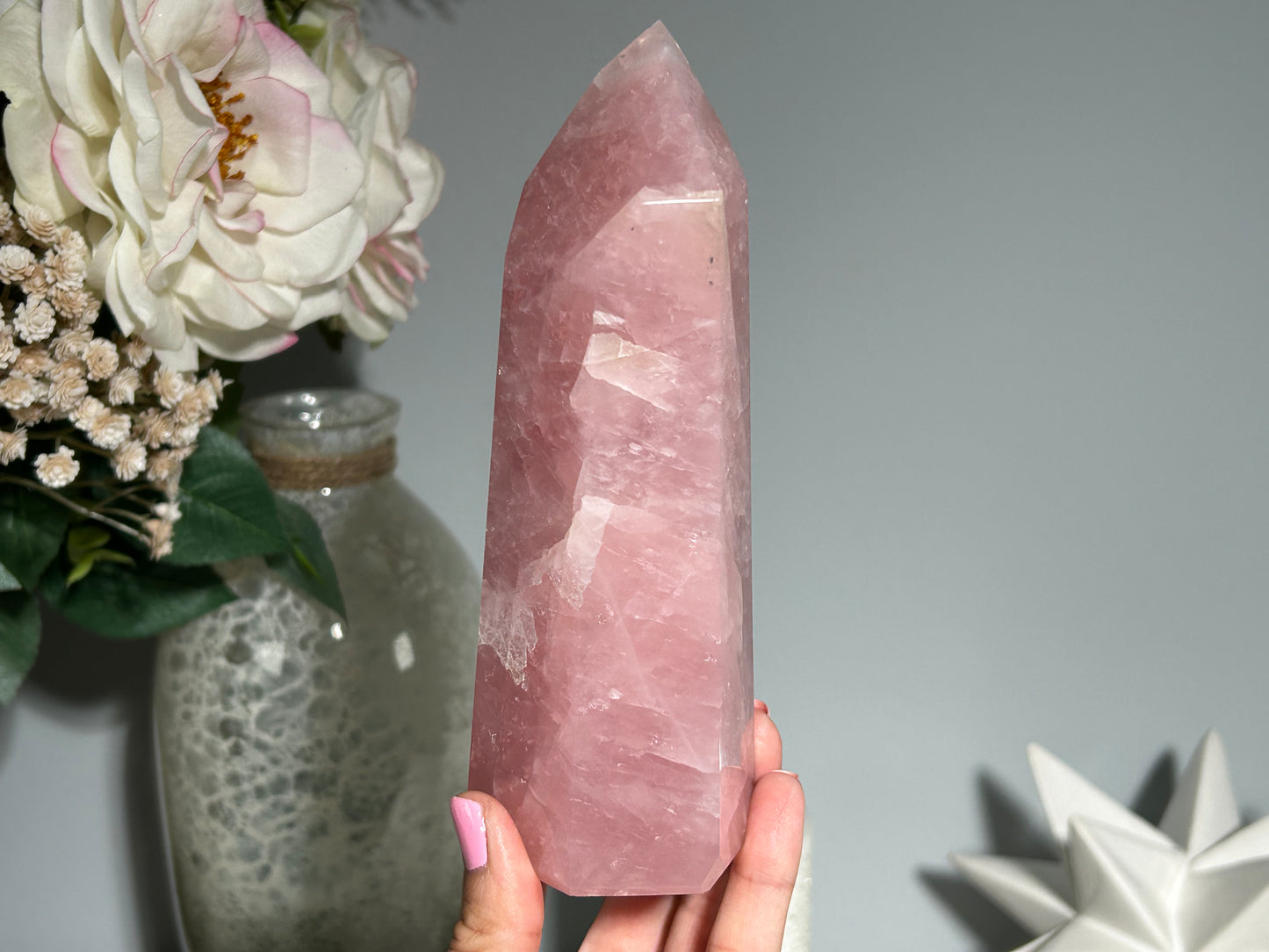 Rose Quartz Tower (6.5", 166mm)