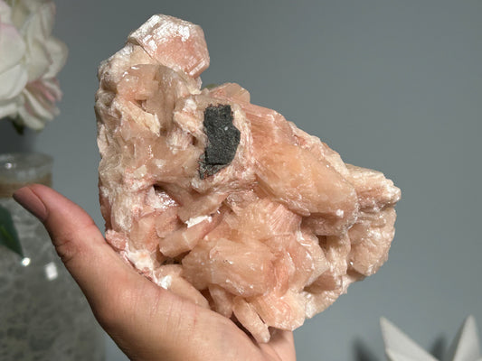 Pink Stilbite Cluster (5.3", 136mm)