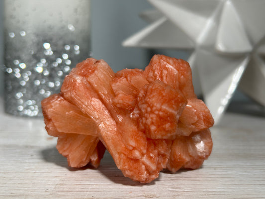 Red Stilbite Cluster (3.2", 81mm)