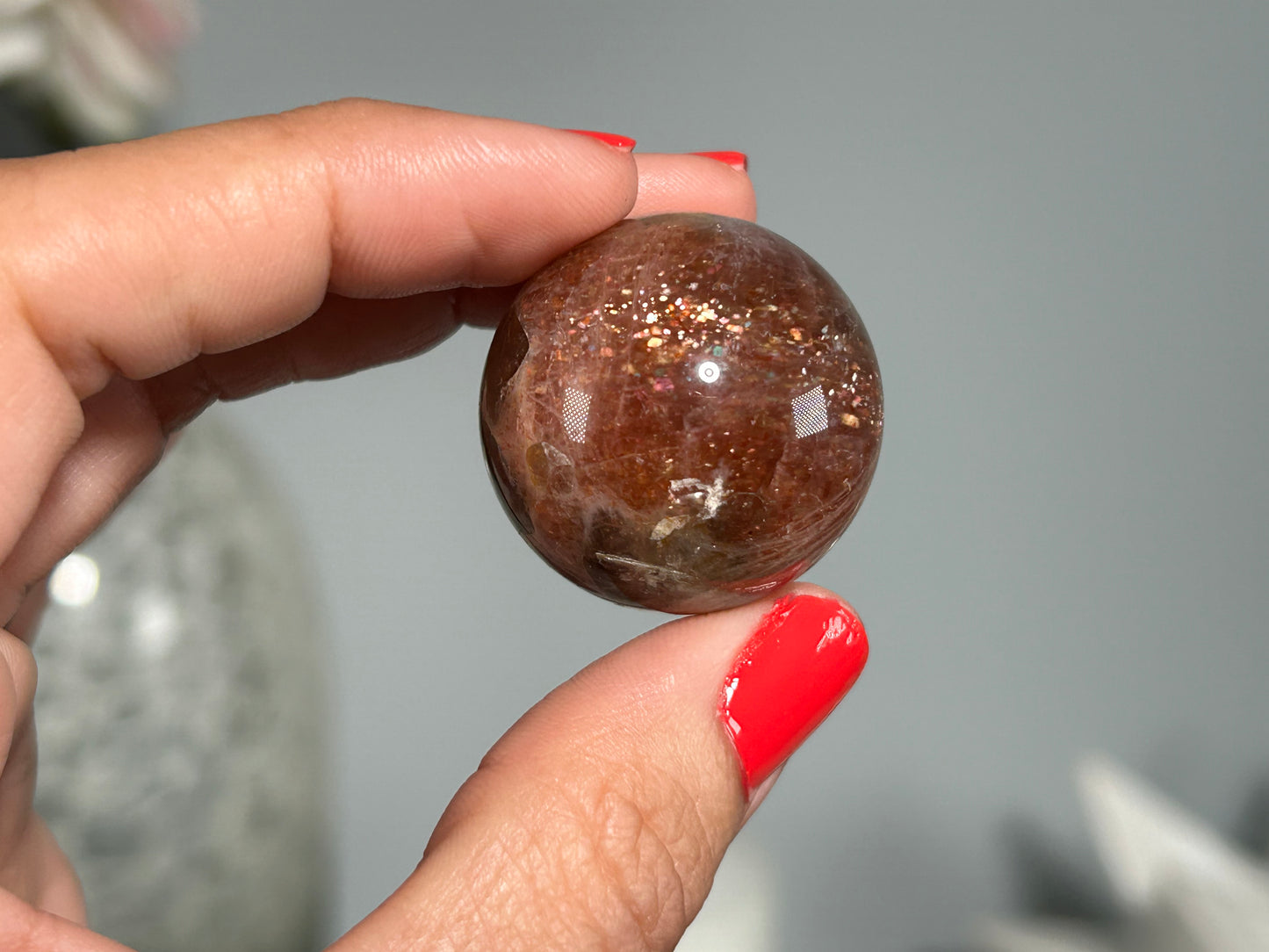 Confetti Sunstone Sphere (1.1", 29mm)