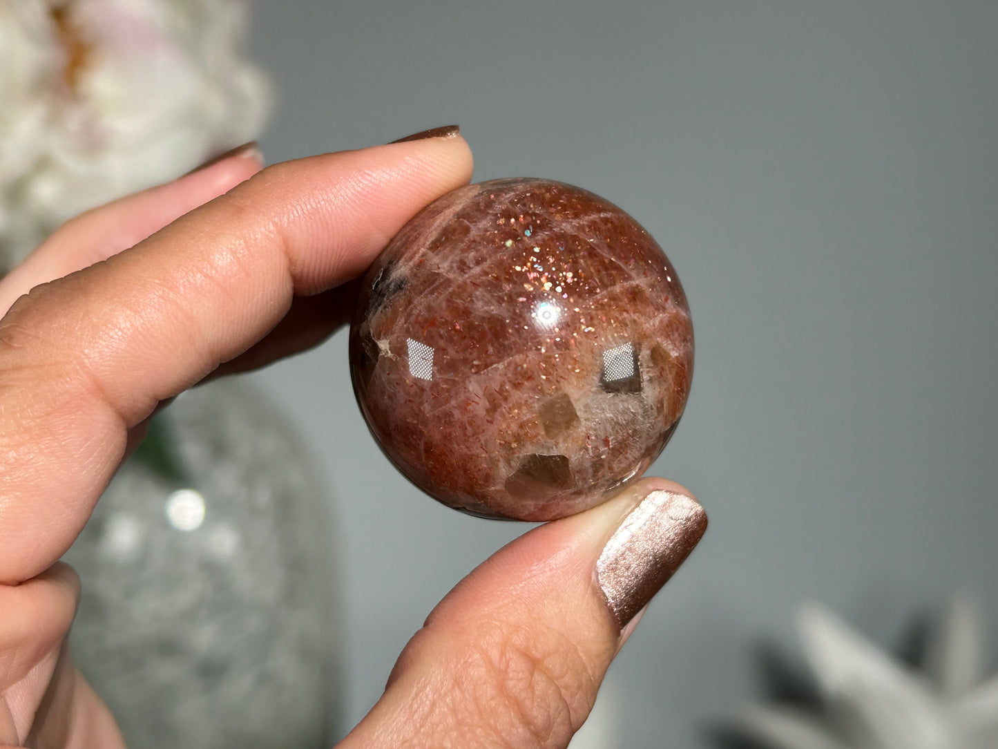 Confetti Sunstone Sphere (1.4", 35mm)