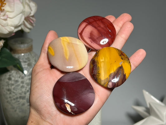Flat Mookaite Palm Stone
