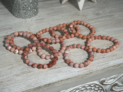 10mm Pink Agate Bracelet