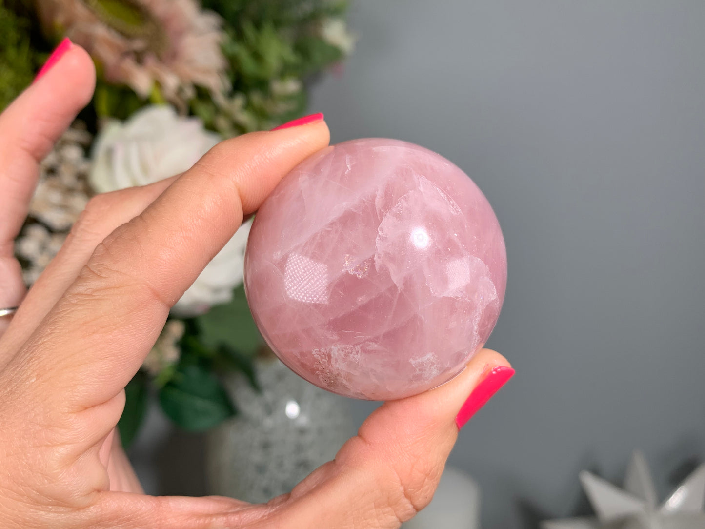 Rose Quartz Sphere (1.8-1.9" 45-49mm)