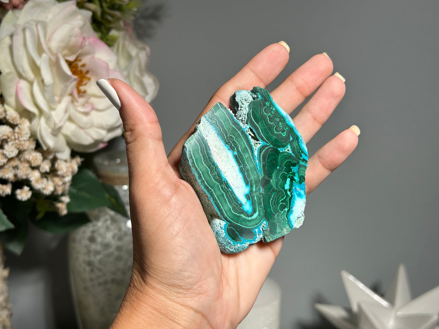 Malachite Chrysocolla Slab (2.8", 72mm)