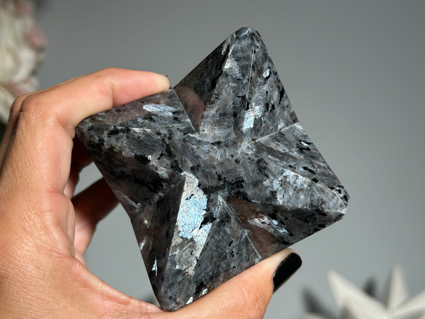 Larvikite Merkaba (3.2", 82mm)