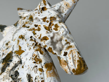 Druzy Ocean Jasper Unicorn (5", 127mm)