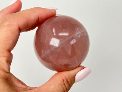 Star Rose Quartz Sphere (2", 50mm)