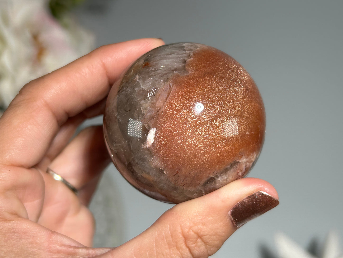 Confetti Sunstone Sphere (1.9", 49mm)