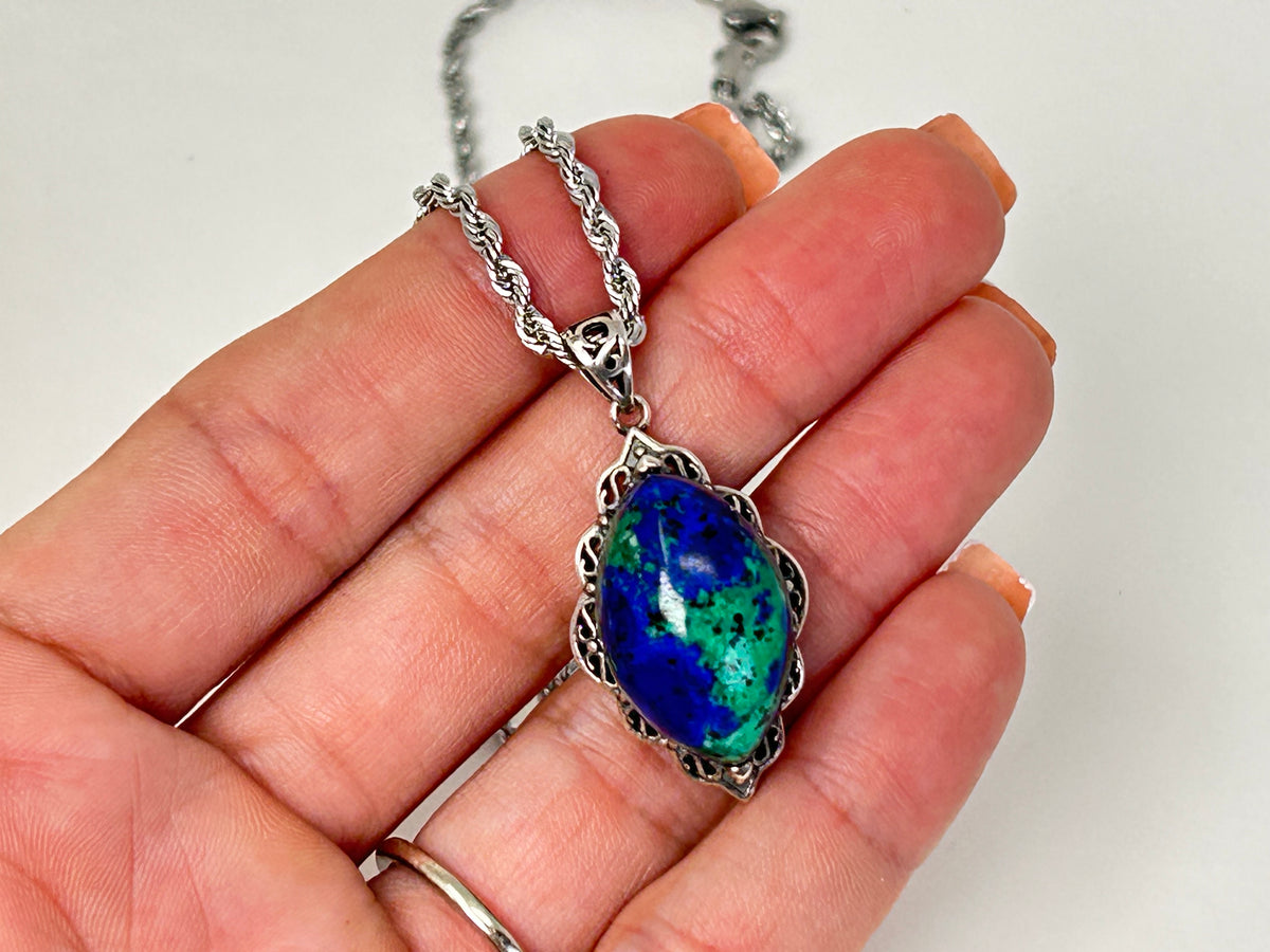Azurite Malachite Pendant