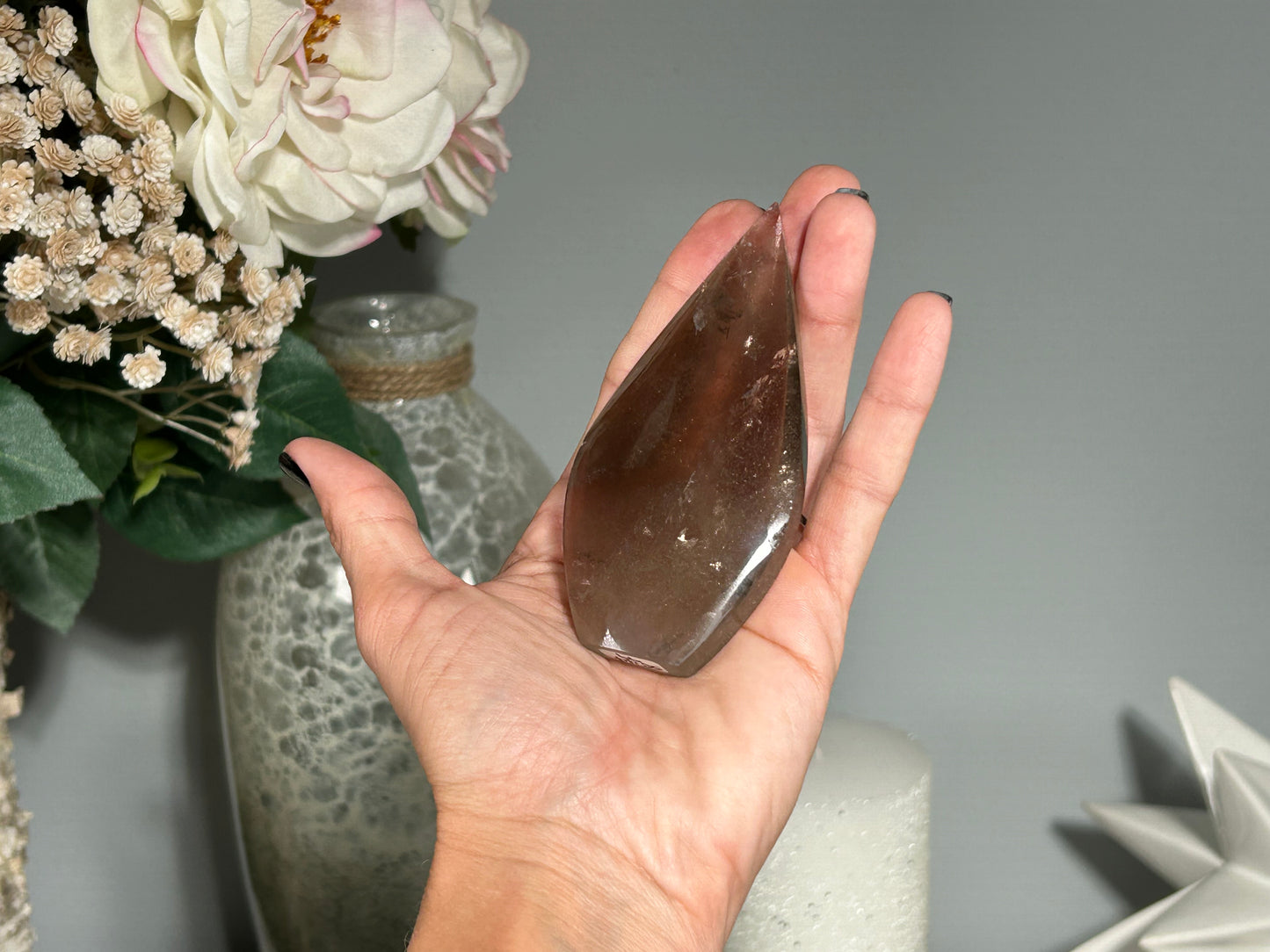 Smoky Quartz Flame (3.8", 97mm)