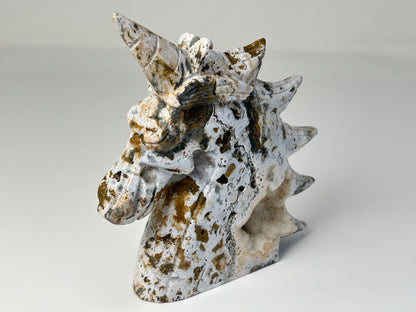 Druzy Ocean Jasper Unicorn (5", 127mm)