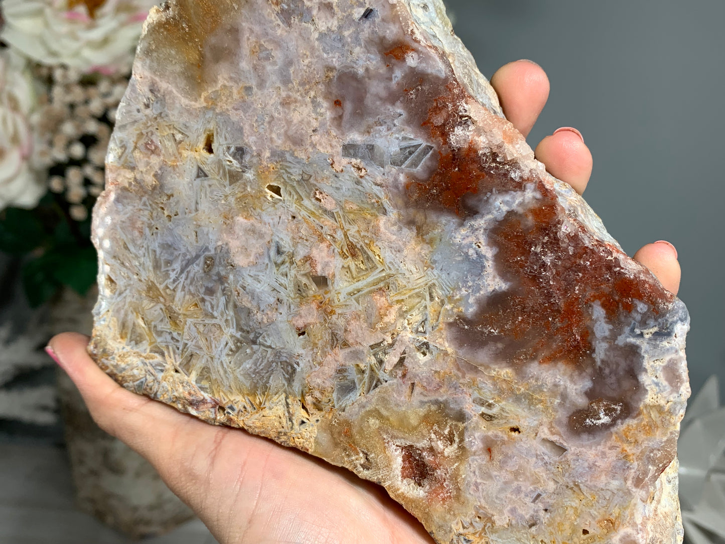 Pink Amethyst Slab (7.4", 187mm)