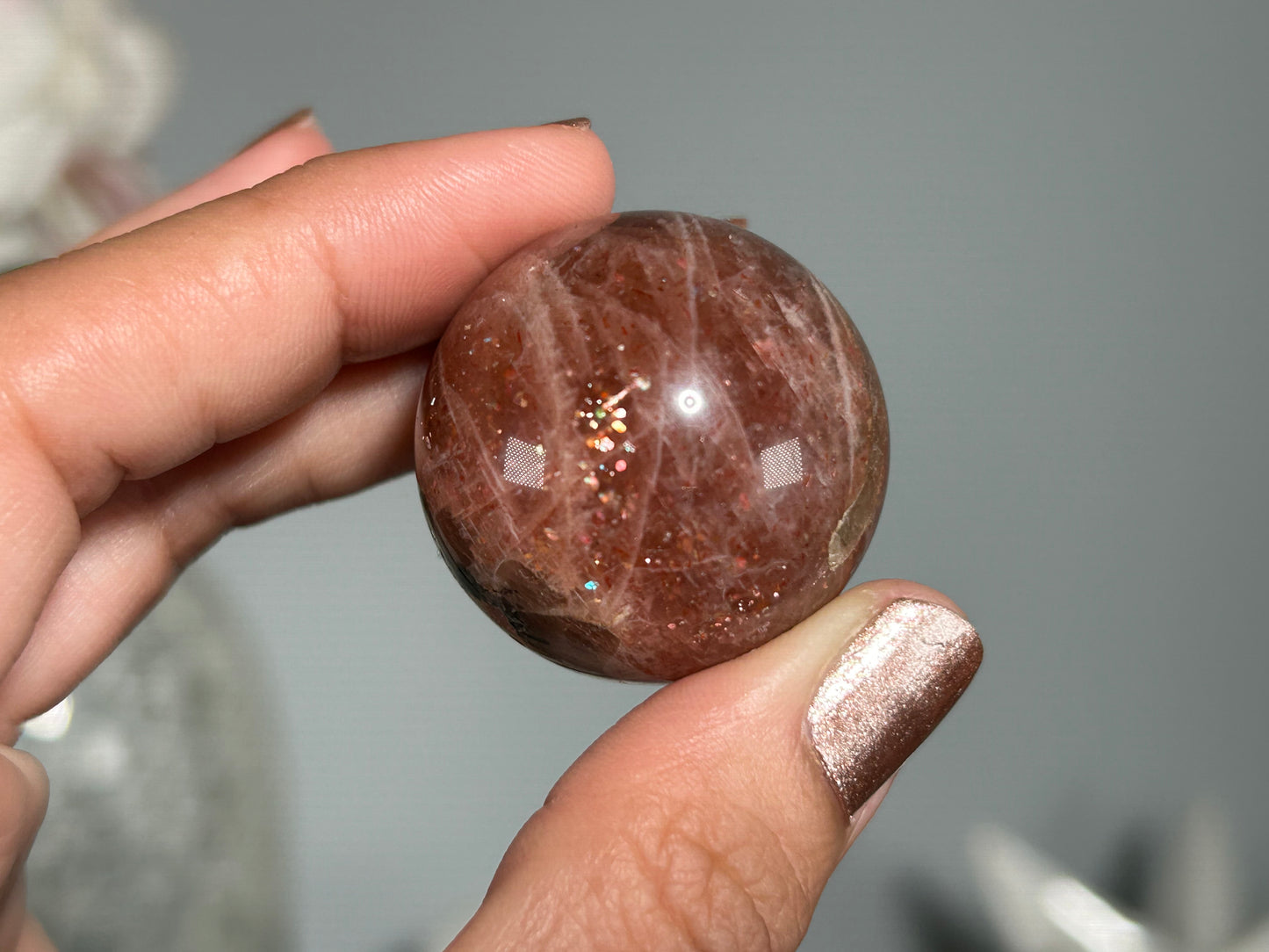 Confetti Sunstone Sphere (1.25", 32mm)