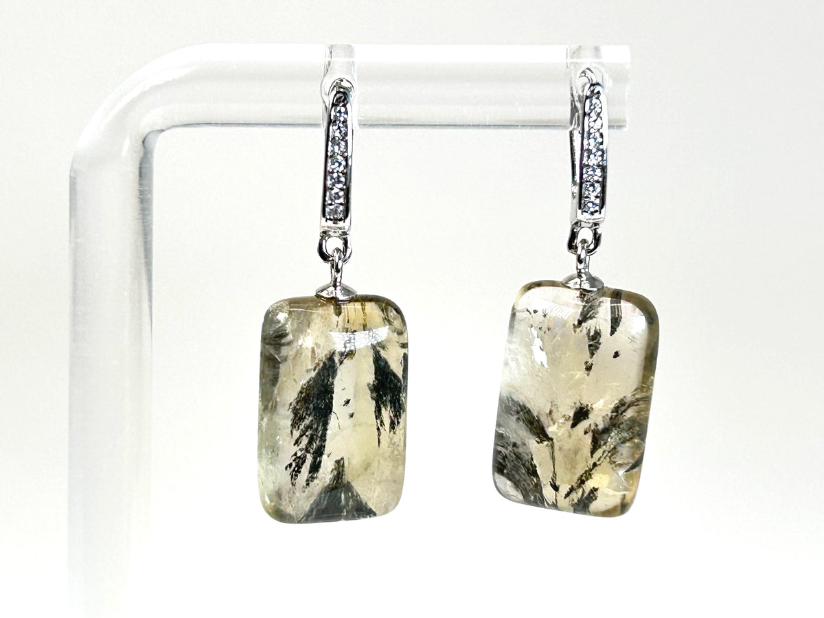 Aurora Feather Citrine Earrings