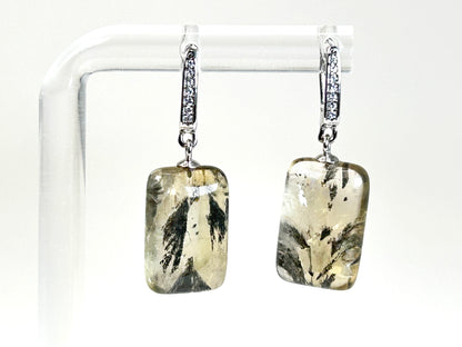 Aurora Feather Citrine Earrings