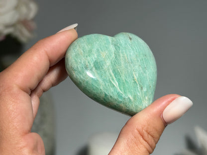 Amazonite Heart (2.2", 57mm)