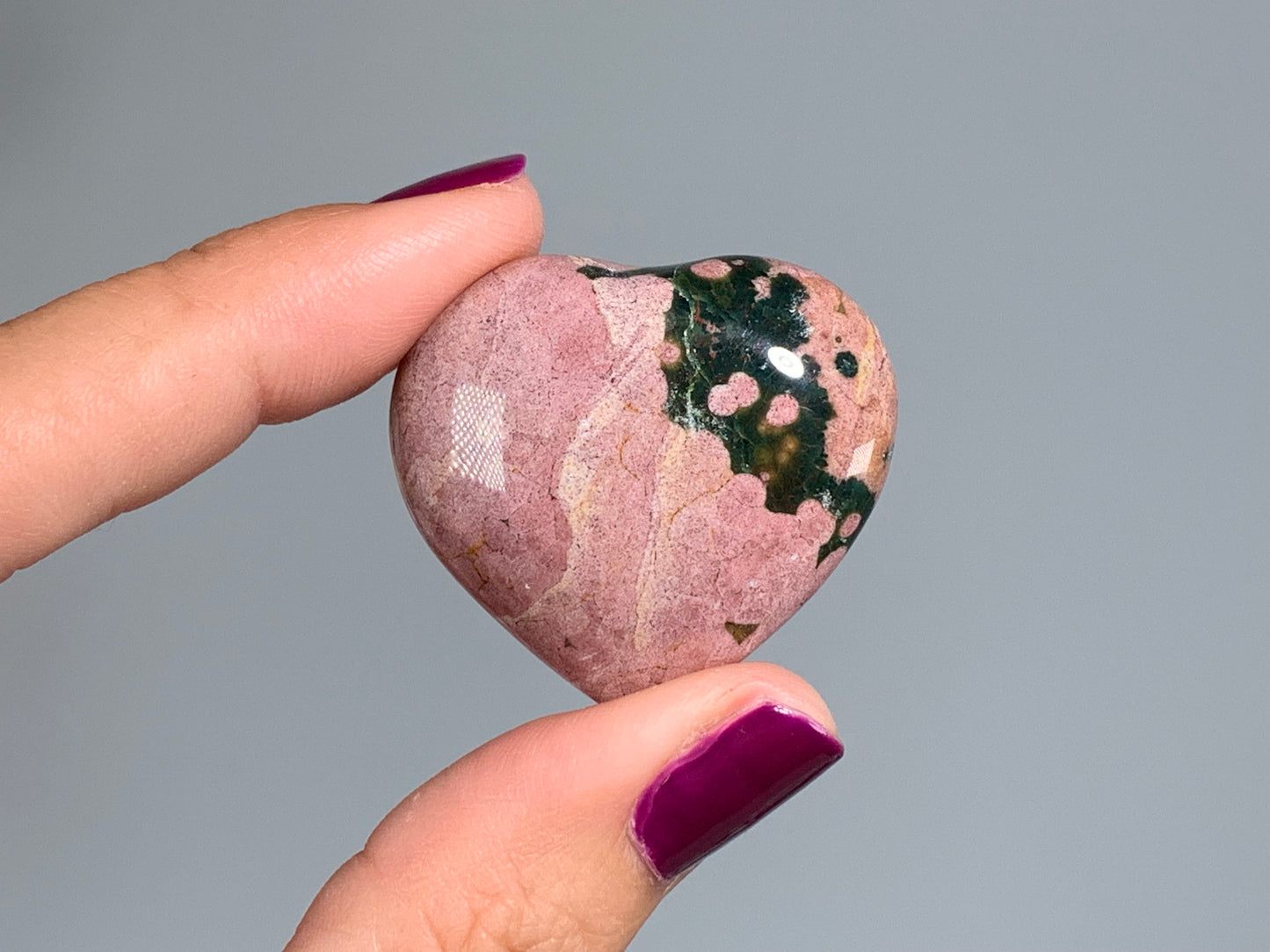 Pink Ocean Jasper Heart