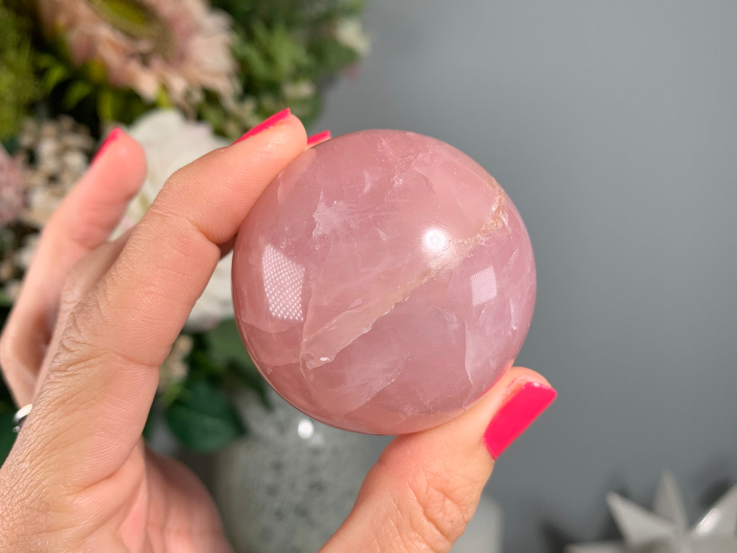 Rose Quartz Sphere (1.8-1.9" 45-49mm)