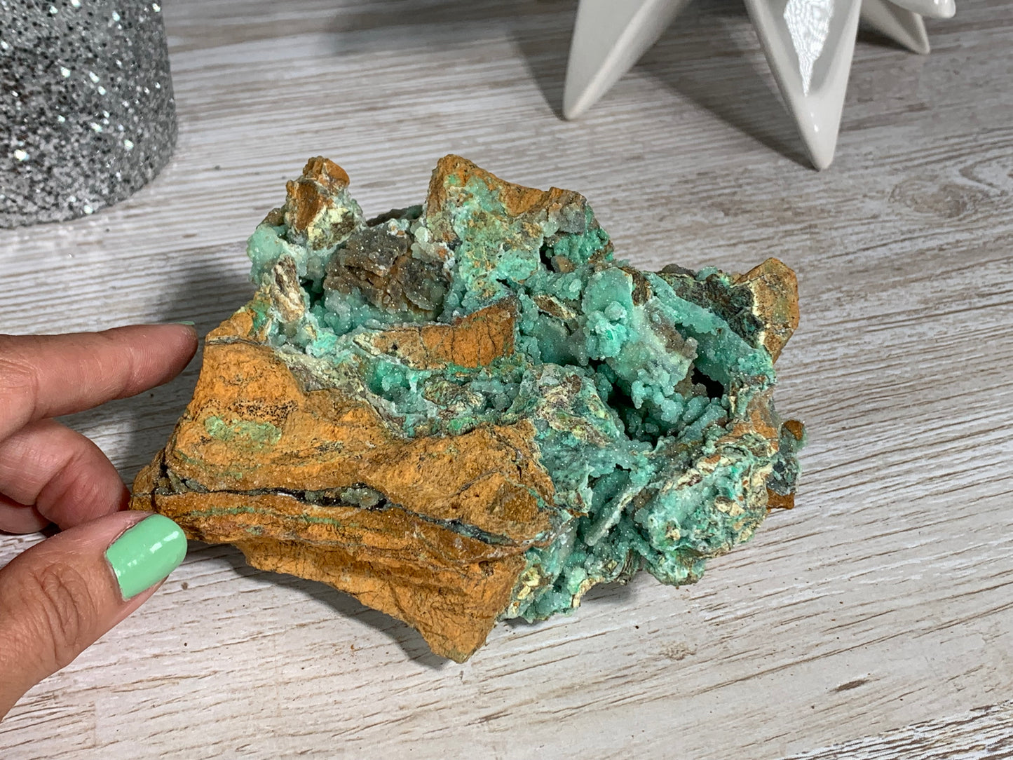 Druzy Chrysoprase (4.5", 115mm)