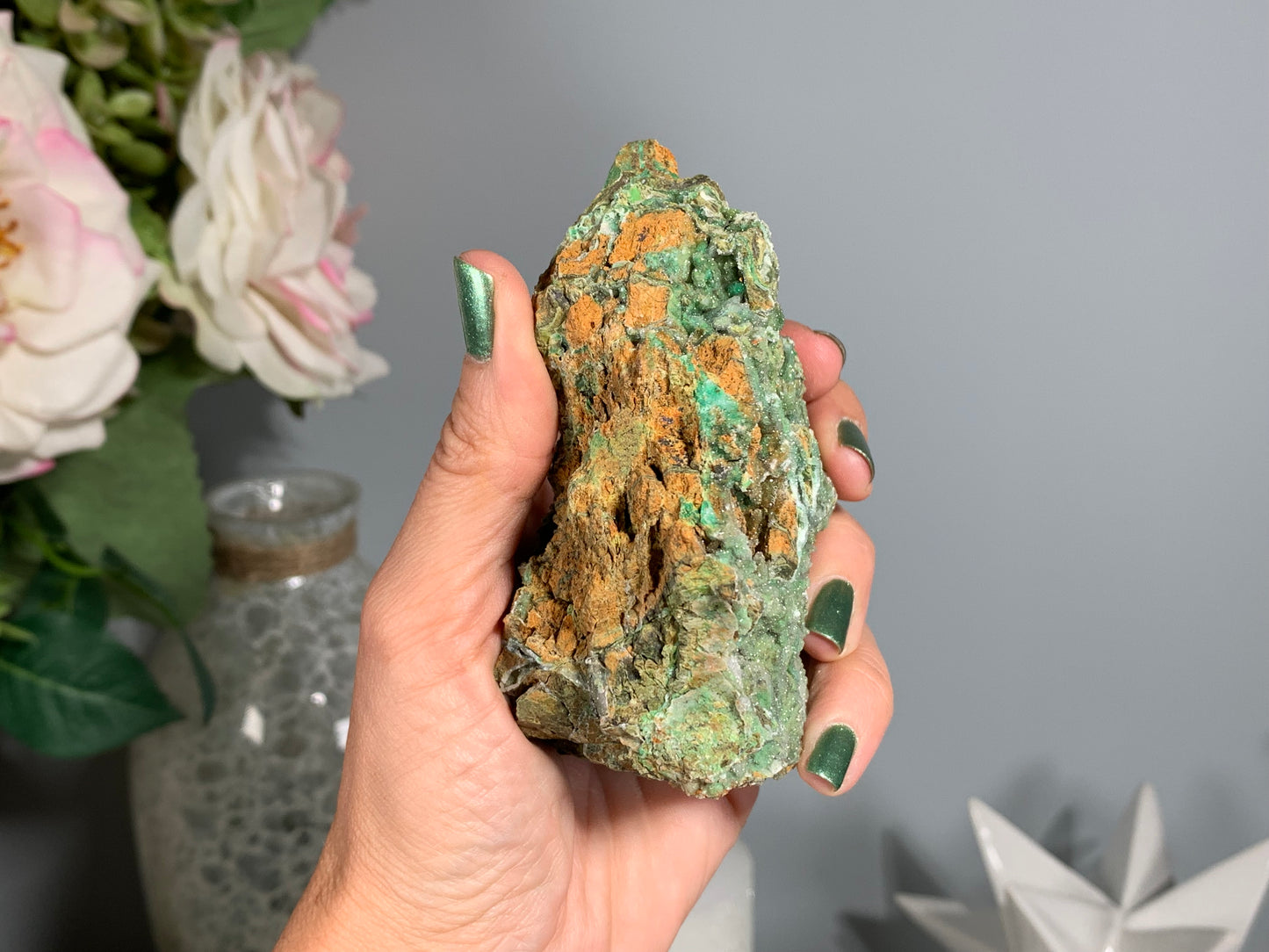 Druzy Chrysoprase (3.8", 96mm)